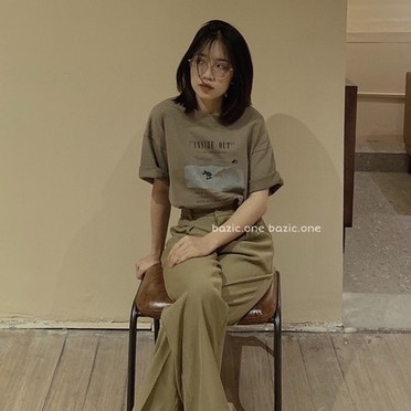 Áo phông in hình vintage oversize chất dày Bazic one