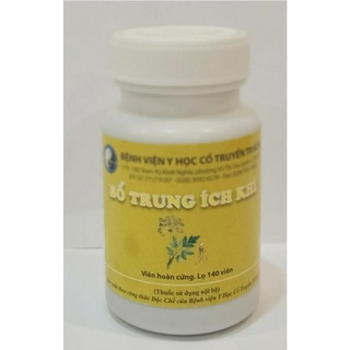 Bổ trung ích khí -bv y học cổ truyền tp.hcm -tỳ vị suy nhược -lọ 140 viên