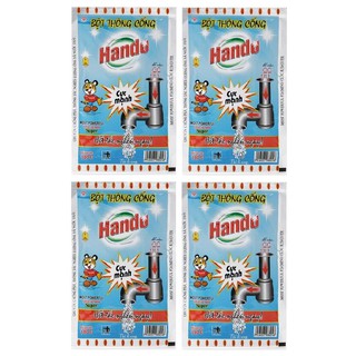 Bộ 4 gói bột thông cống 100g nội địa hando thông sạch mọi loại cặn bẩn như giấy, giẻ, rác, rau, mỡ