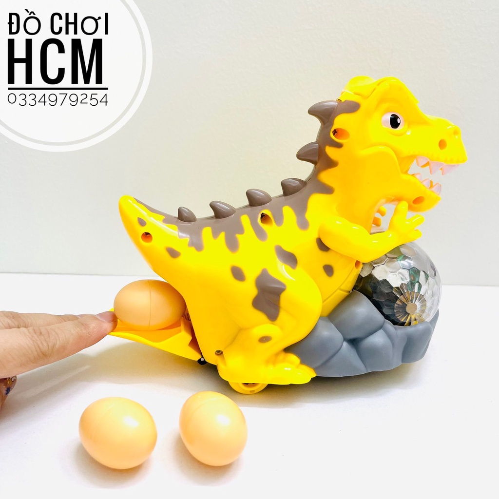 Đồ chơi trẻ em gà/ vịt/ khủng long đẻ trứng, dùng pin, có đèn nhạc vui nhộn dành cho bé yêu động vật