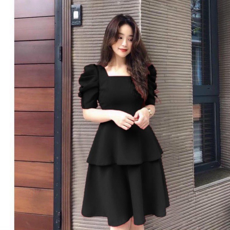 [Mã SKAMA06 giảm 8% tối đa 50K đơn 250K] Đầm tầng tay phòng #bigsize 60kg đến 90kg