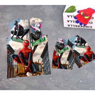 đồ bộ in 3D hình người nhện bé trai