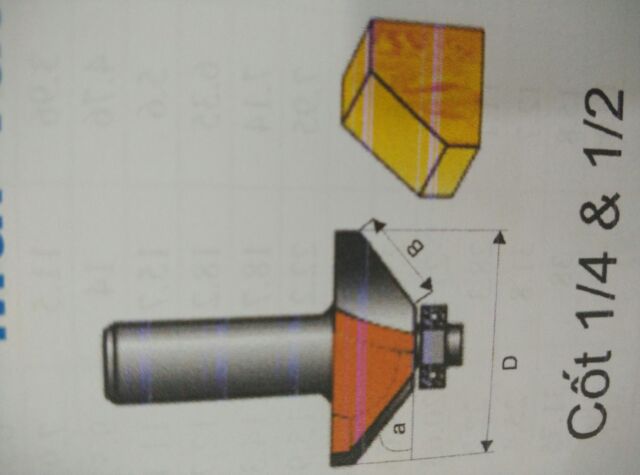 MŨI SOI GỖ ĐÁNH VÁT 45 ĐỘ 10MM cao cấp