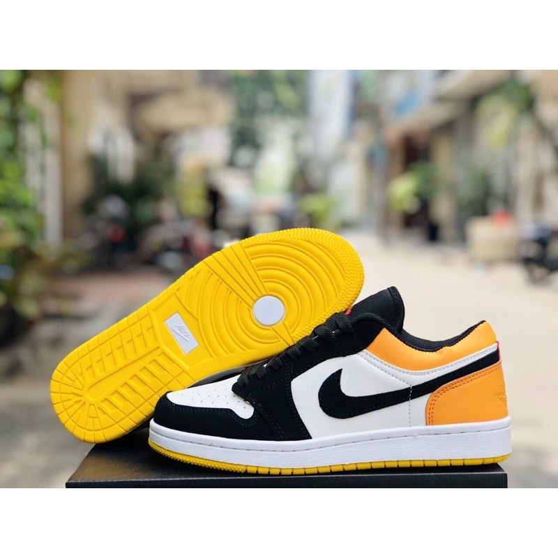 Giày Air Jordan 1 Low Smoke Grey, Giày thể thao JD1 thấp thêu chỉ đỏ nam nữ full box bill