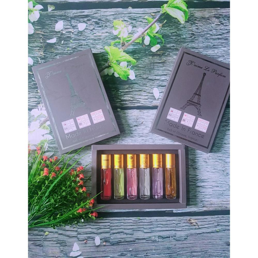 Nước Hoa Tinh Dầu  Nam Nữ Set 6 Chai Dạng Lăn Chai 20ml | Thế Giới Skin Care