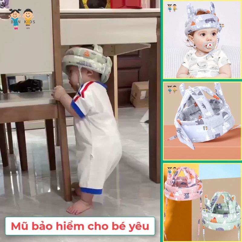 Mũ Bảo Vệ Đầu Chống Va Đập An Toàn Cho Bé Tập Đi Tập BòFREESHIPNón Bảo Hiểm Cho Bé Tập Đi
