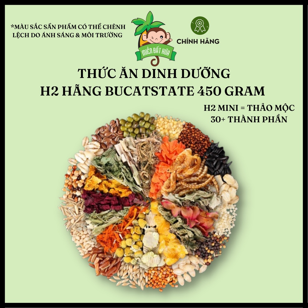 Thức ăn hamster - Thức ăn chính hỗn hợp dinh dưỡng H1 - H2 chính hãng Bucatstate 450gram dành cho hamster