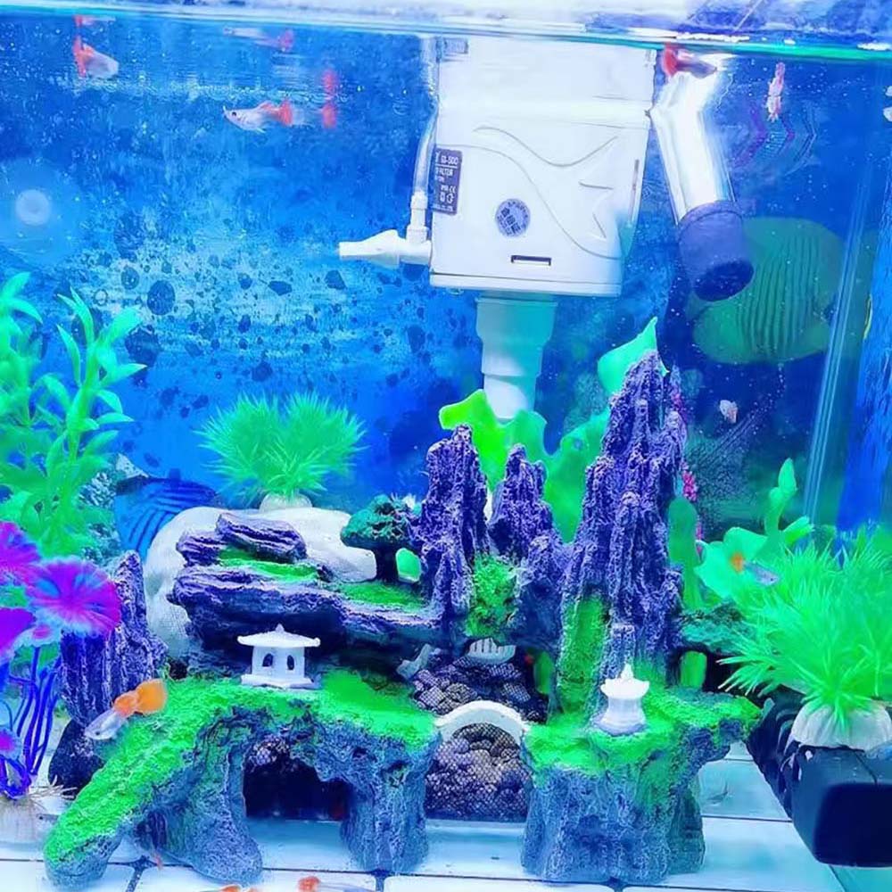 Mô hình hang động bằng nhựa resin trang trí cảnh quan bể cá sáng tạo