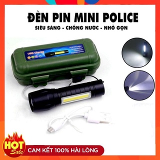 ĐÈN PIN SẠC CẦM TAY MINI POLICE