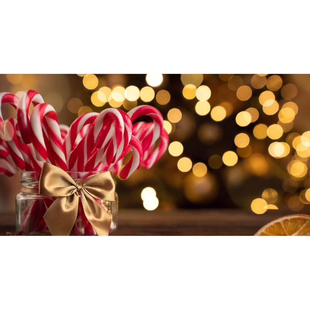 Kẹo baton gậy noel hand made 12cm