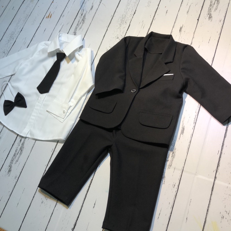 Áo Vest Đen Ngầu Cưng cho bé trai mặc thôi nôi