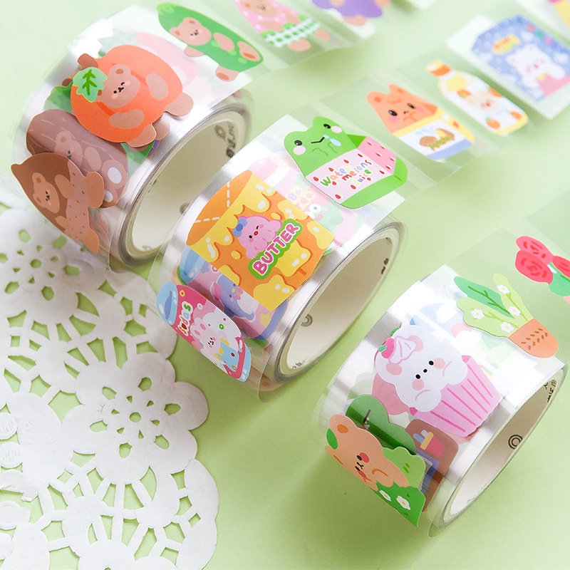 Flowertree 1 Cuộn Băng Keo Dán Trang Trí Sổ Tay Nhật Ký Gashapon Ii