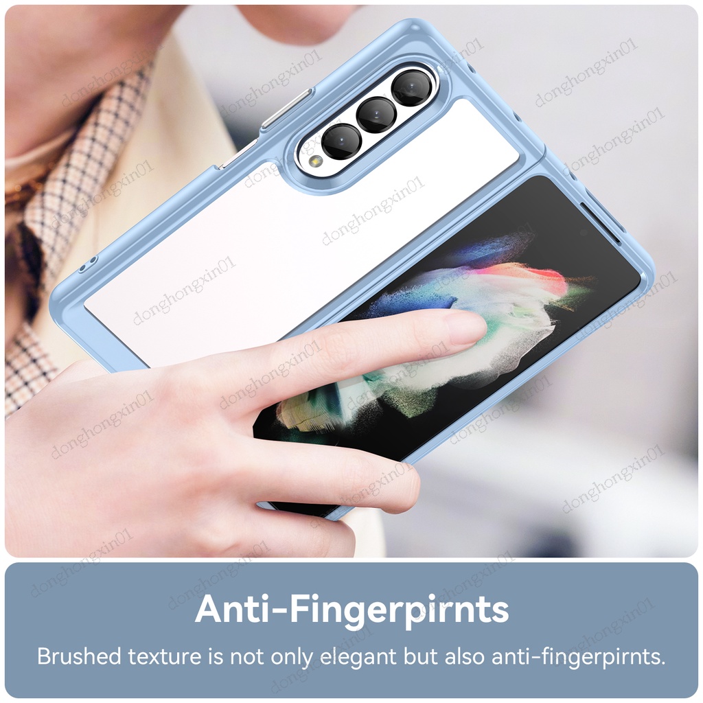 Ốp Điện Thoại Acrylic Cứng Trong Suốt Chống Rơi Cho Samsung Galaxy Z Fold4 5G Z Fold4