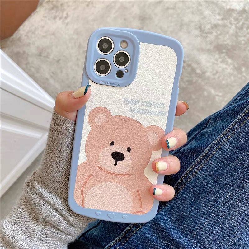 Ốp Điện Thoại Họa Tiết Gấu Dễ Thương Dành Cho IPhone 12 13 11 Pro Max X Xs Max Xr 7 8 Plus Xxcs