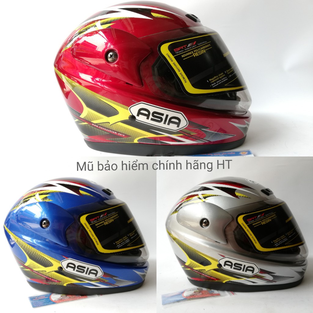 Mũ bảo hiểm Asia MT120 chính hãng (tem vàng các màu)