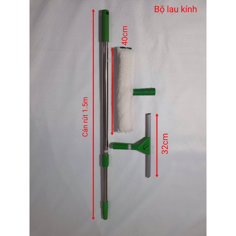 Bộ dụng cụ lau kính 2 chức năng