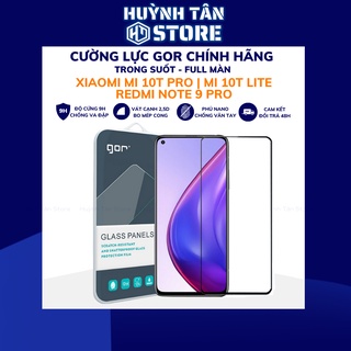Cường lực gor xiaomi 10t pro mi 10t lite redmi note 9 trong suốt FULL MÀN chống bám vân tay chính hãng huỳnh tân store
