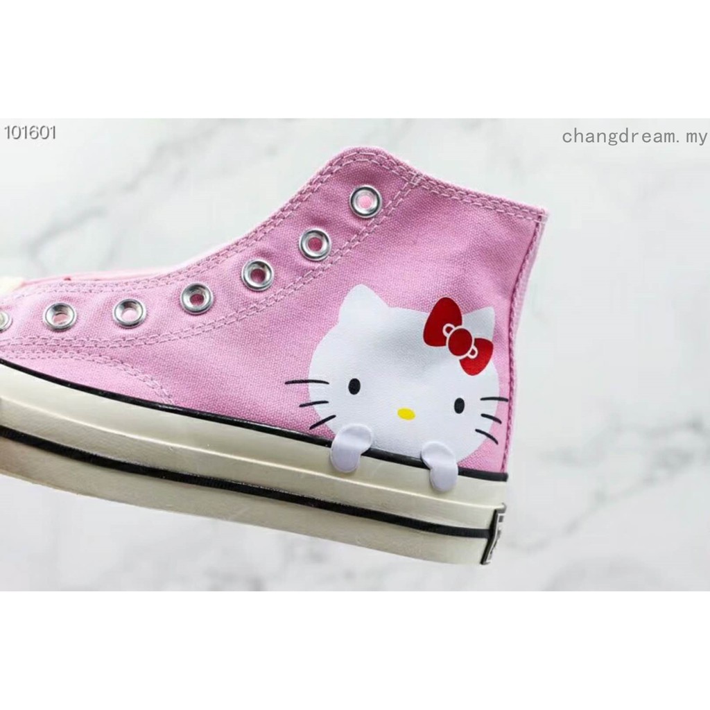 Hello Kitty Converse Chuck Taylor 1970s HI women pink sneakers canvas Shoes ori