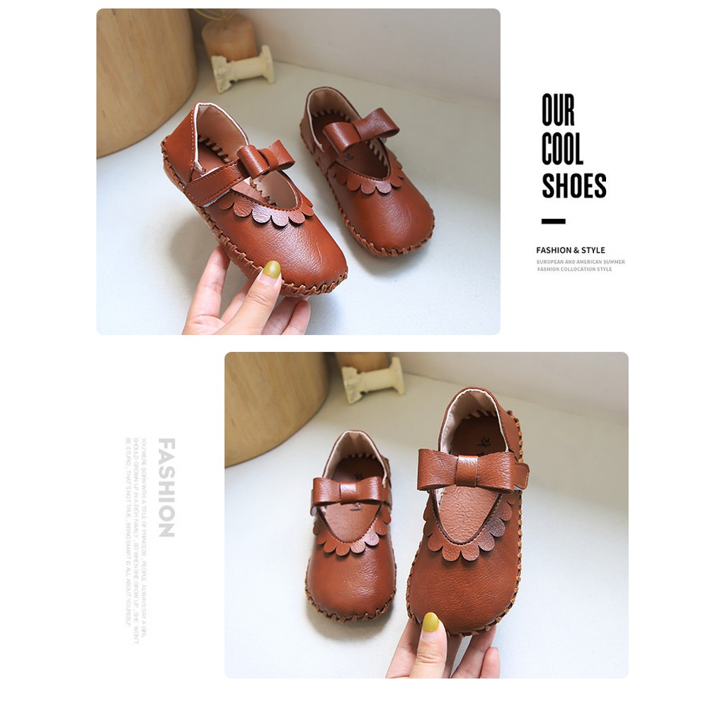 Giày Búp Bê Đế Mềm Chống Trượt Phong Cách Hàn Quốc Cho Bé Gái