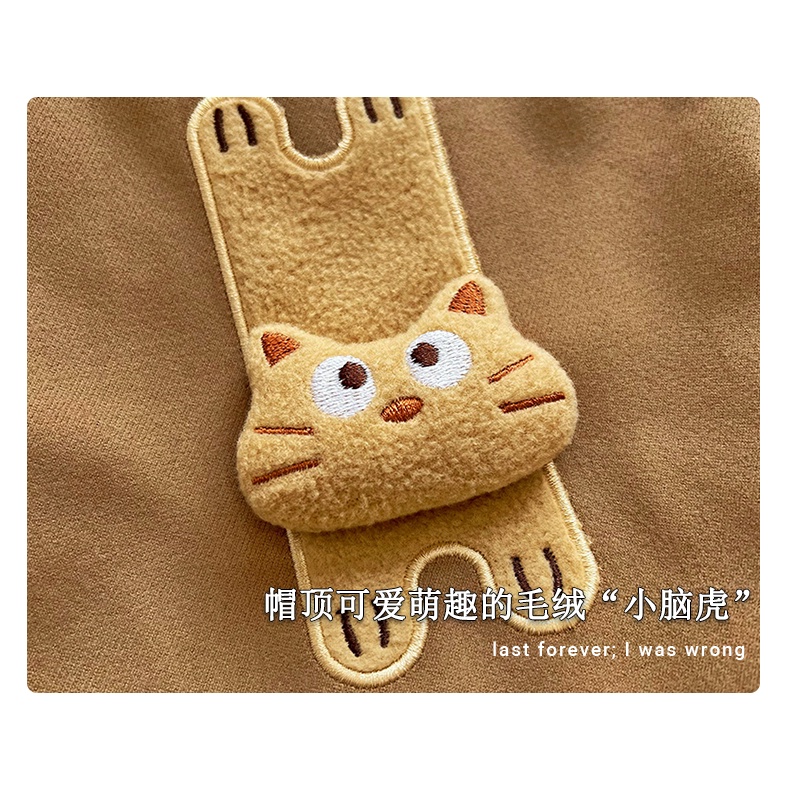 Mũ Nồi Vải Cotton In Hình Mèo Dễ Thương Phong Cách Hàn Quốc Thời Trang Thu Đông Cho Nữ