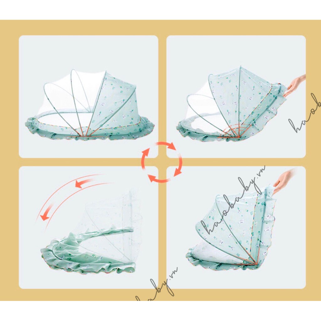 màn chụp gấp gọn cho bé, Màn gấp gọn in hình sư tử [ Chính Hãng KILUTA ]