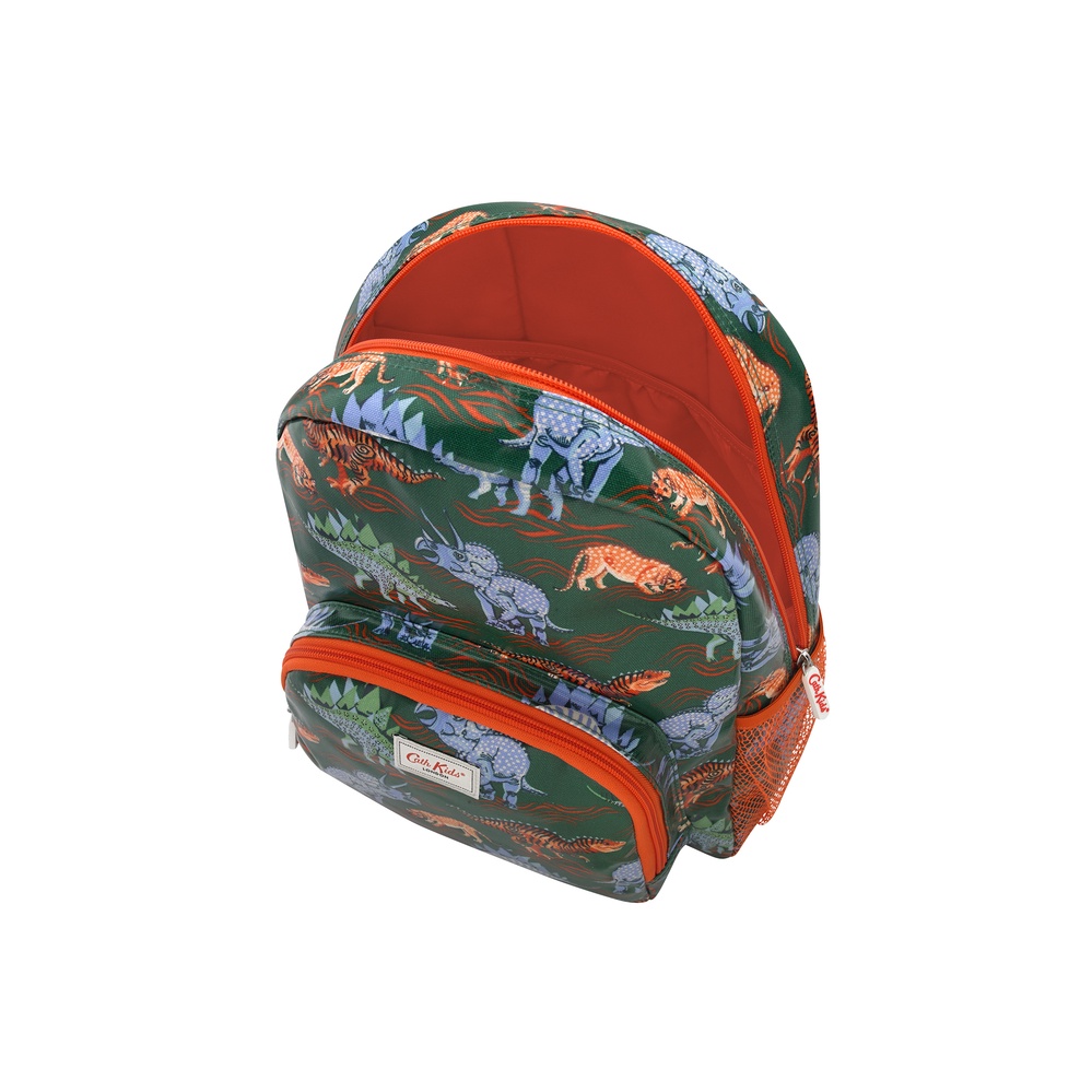 Cath Kidston - Ba lô cho bé /Kids Classic Large Backpack with Mesh Pocket - Dinosaur - Green -1040586