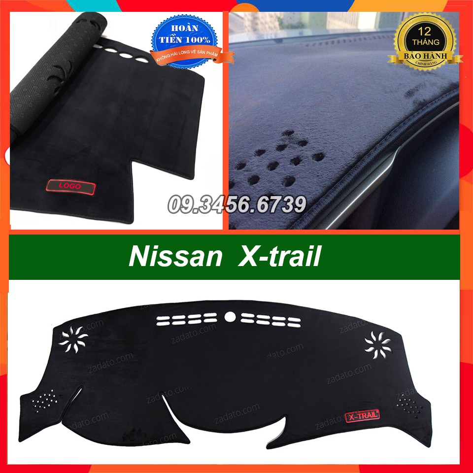 Thảm Taplo Xe Nissan X-trail Mẫu Nhung Lông Cừu, Mặt Dưới có Chống Trượt