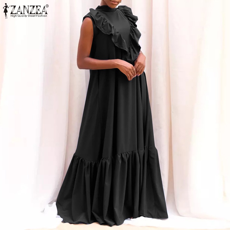 Đầm Maxi Zanzea sát nách cổ đứng hợp thời trang dành cho nữ