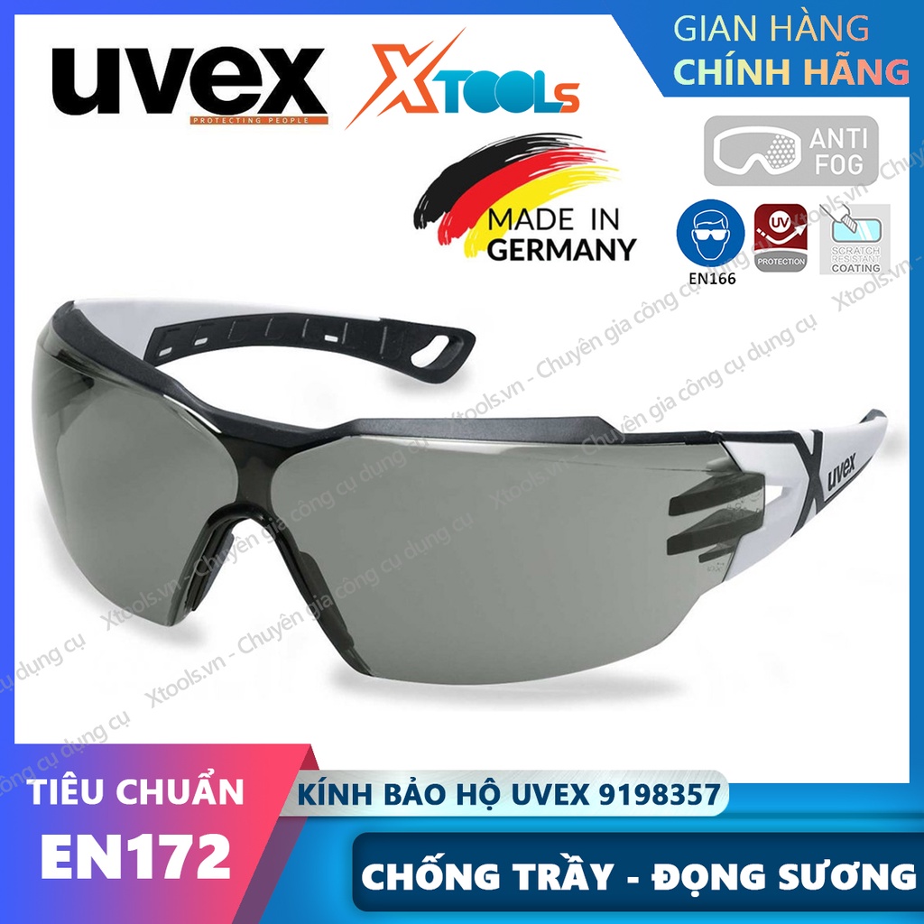 Kính bảo hộ UVEX PHEOS CX2 9198237 kính chống bụi, chống hơi nước trầy xước vượt trội, ngăn chặn tia UV, mắt kính đi xe