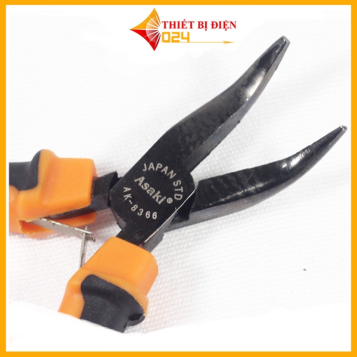 Kìm Nhọn Cong Asaki Ak-8366