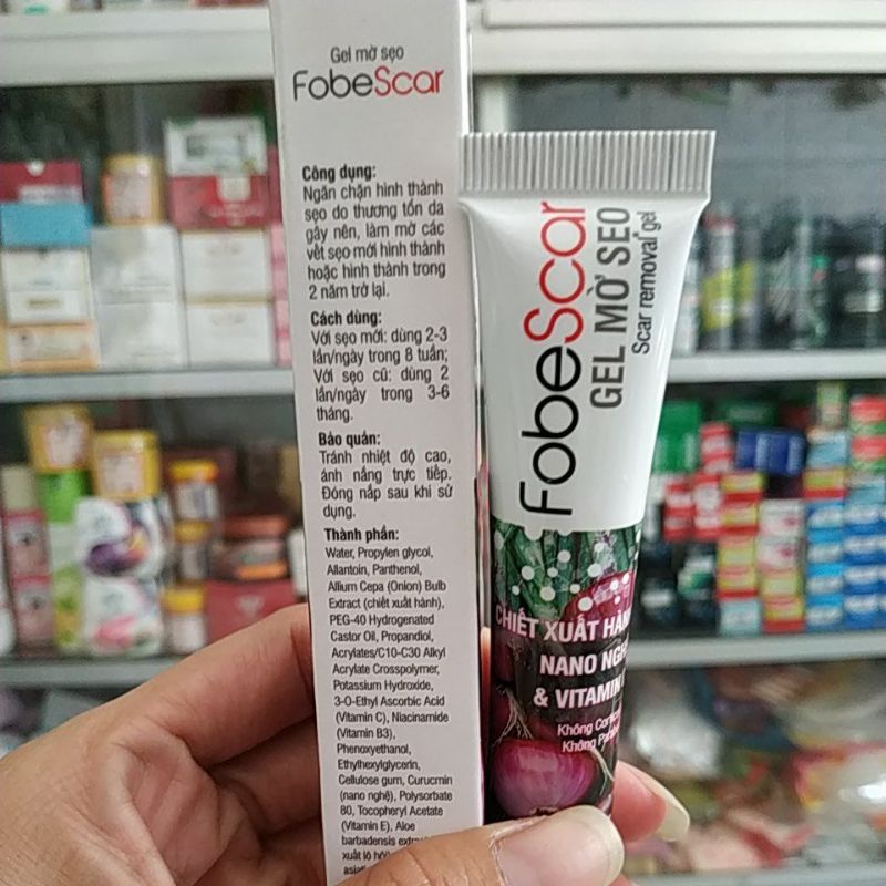 GEL LÀM MỜ SẸO MỚI HIỆU QUẢ FOBE SCAR 10G, NGĂN HÌNH THÀNH SẸO, HÀNG CHÍNH HÃNG