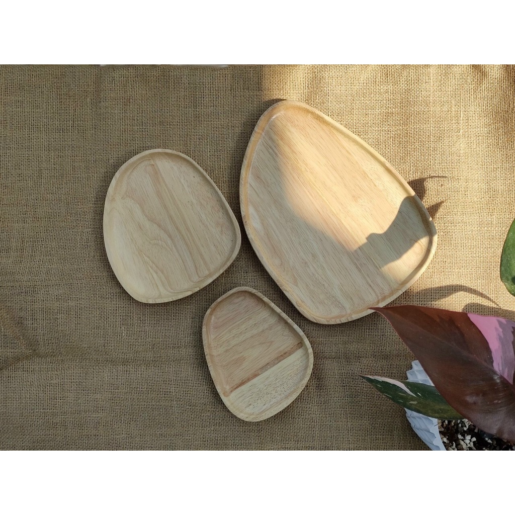 Khay gỗ trang trí đựng đồ ăn chụp ảnh - Thớt gỗ decor cho nhà hàng/ khách sạn/ quán ăn