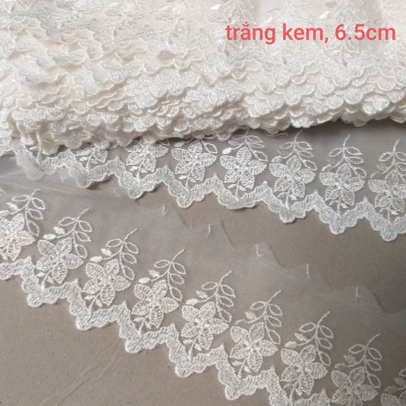 Ren lưới thêu , size từ 5cm đến 7cm.