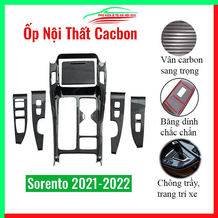 Ốp nội thất cho xe ô tô Sorento 2021 Cacbon ABS bảo vệ chống trầy xước và làm đẹp xe