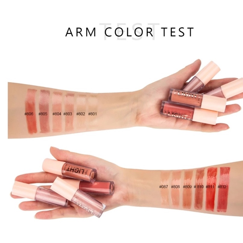 [Hàng mới về] Son kem hiệu ứng gương ngọc trai 12 màu sắc tùy chọn