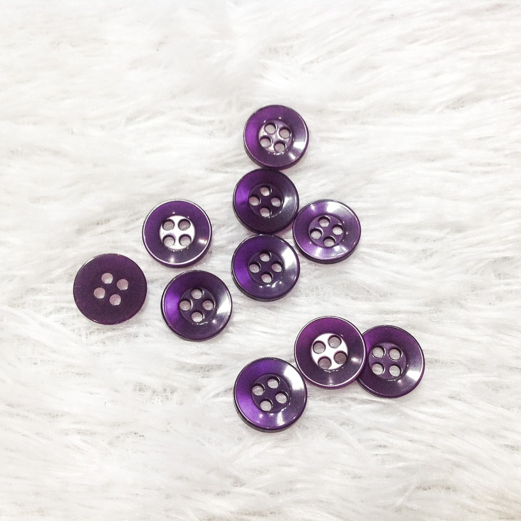 5 Cúc áo sơ mi nút khuy trắng tròn ánh xà cừ kim tuyến sáng bóng