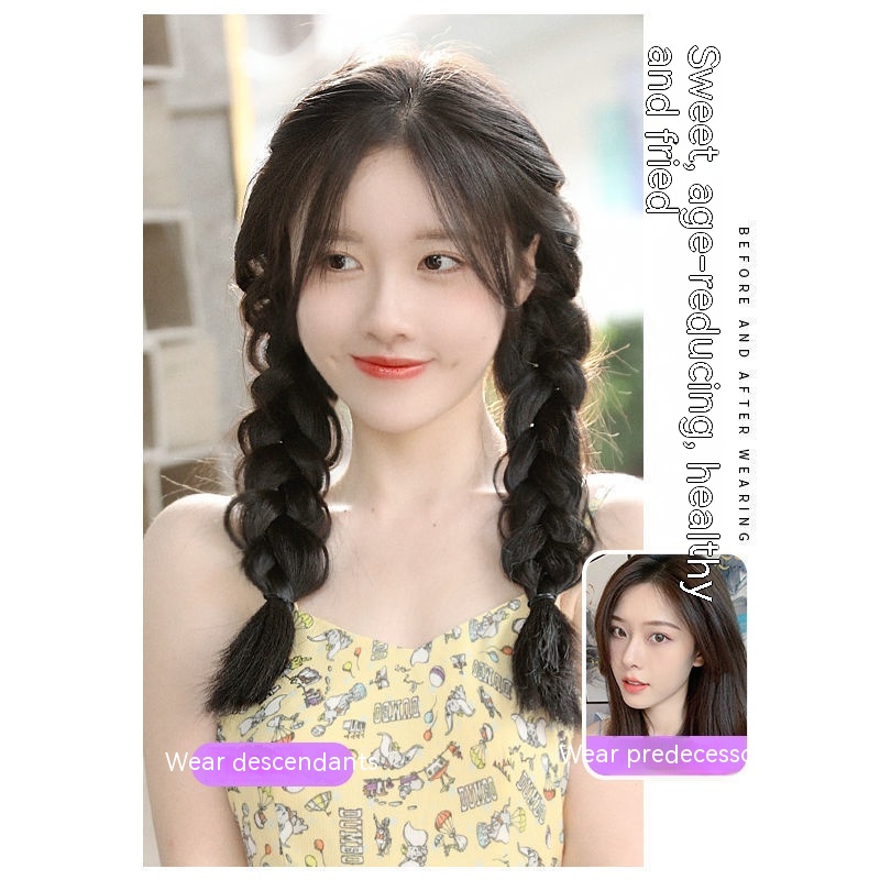 Bím Tóc Giả Thắt Bím Đuôi Ngựa Phong Cách Nhóm Nhạc Cô Gái Bán Chạy Độc Quyền Bện Đuôi