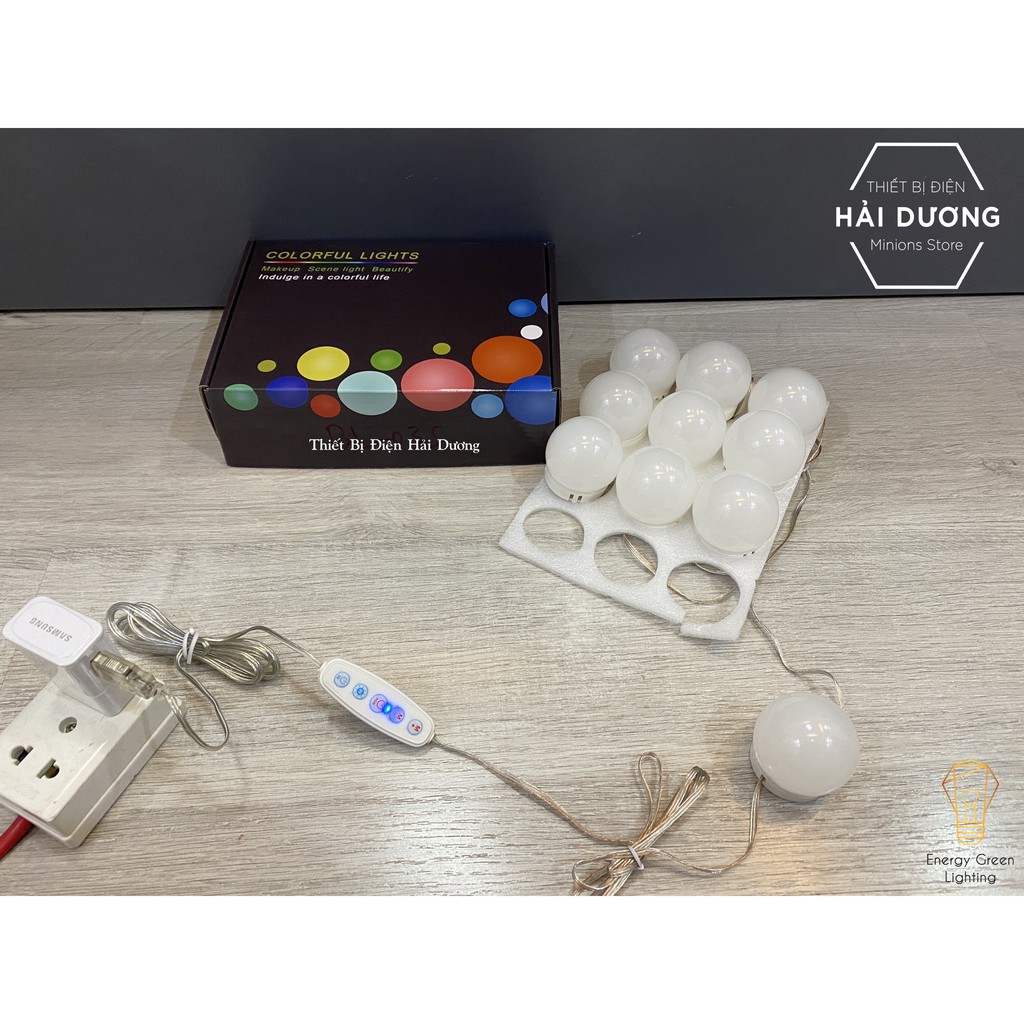 Bóng led gương trang điểm trang trí logo quảng cáo đổi màu nhiều chế độ sáng BL-035 - Có video thực tế