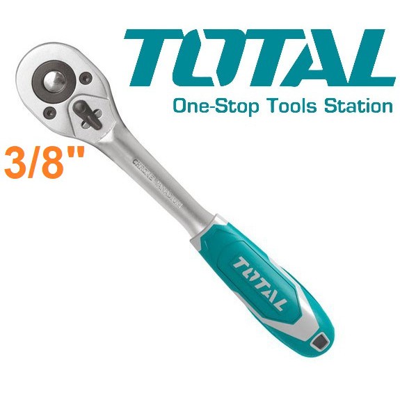 TOTAL Cờ lê lực cần siết 2 chiều 45T 205mm CrV Ratchet Wrench THT106386