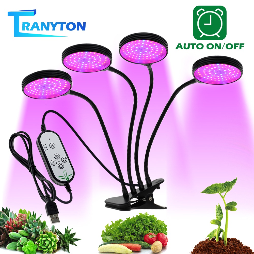 Đèn LED Trồng Cây Trong Nhà Cổng USB Xoay 360 Độ 3 Chế Độ Tiện Dụng