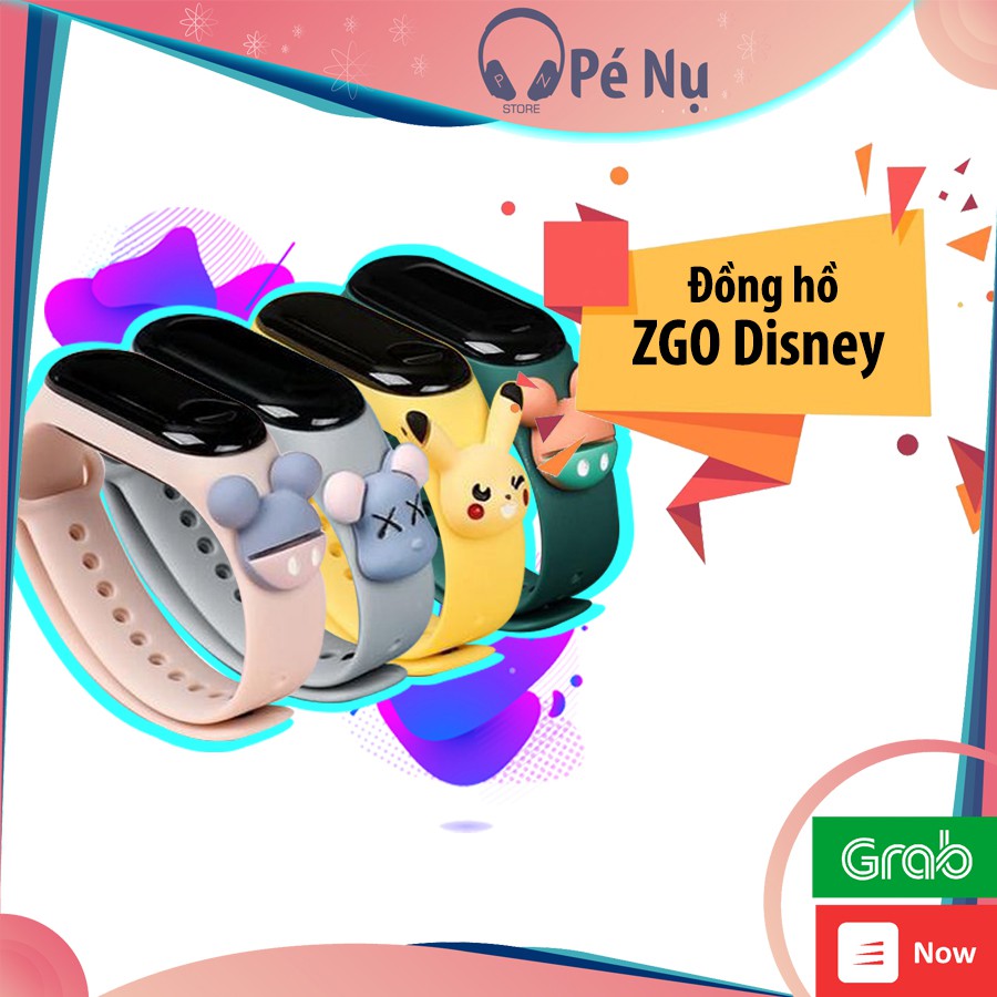 Đồng Hồ Thông Minh Trẻ Em Giá Rẻ ZGO DISNEY Silicon, Đồng Hồ Điện Tử Cho Bé