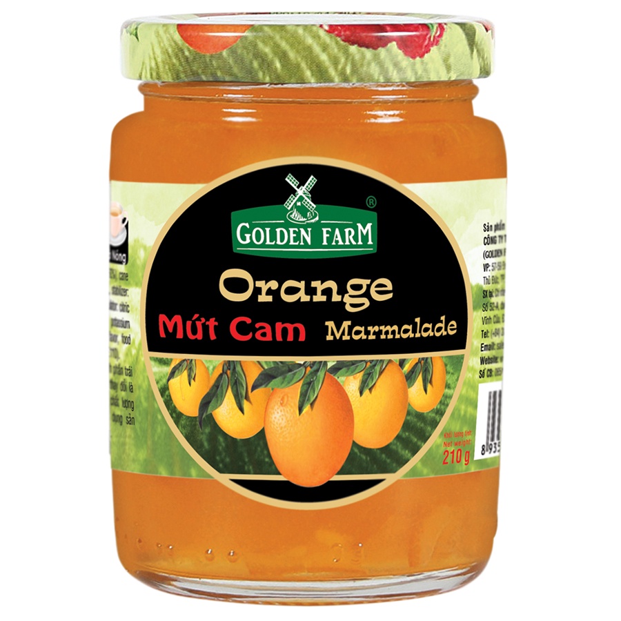 Combo 7 Vị Mứt Trái Cây Golden Farm Hũ 210g  - Dùng ăn kèm kem, bánh mì