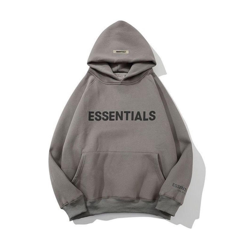 Áo nỉ hoodie Essentials In cao su nổi  , áo nỉ bông unisex nam nữ