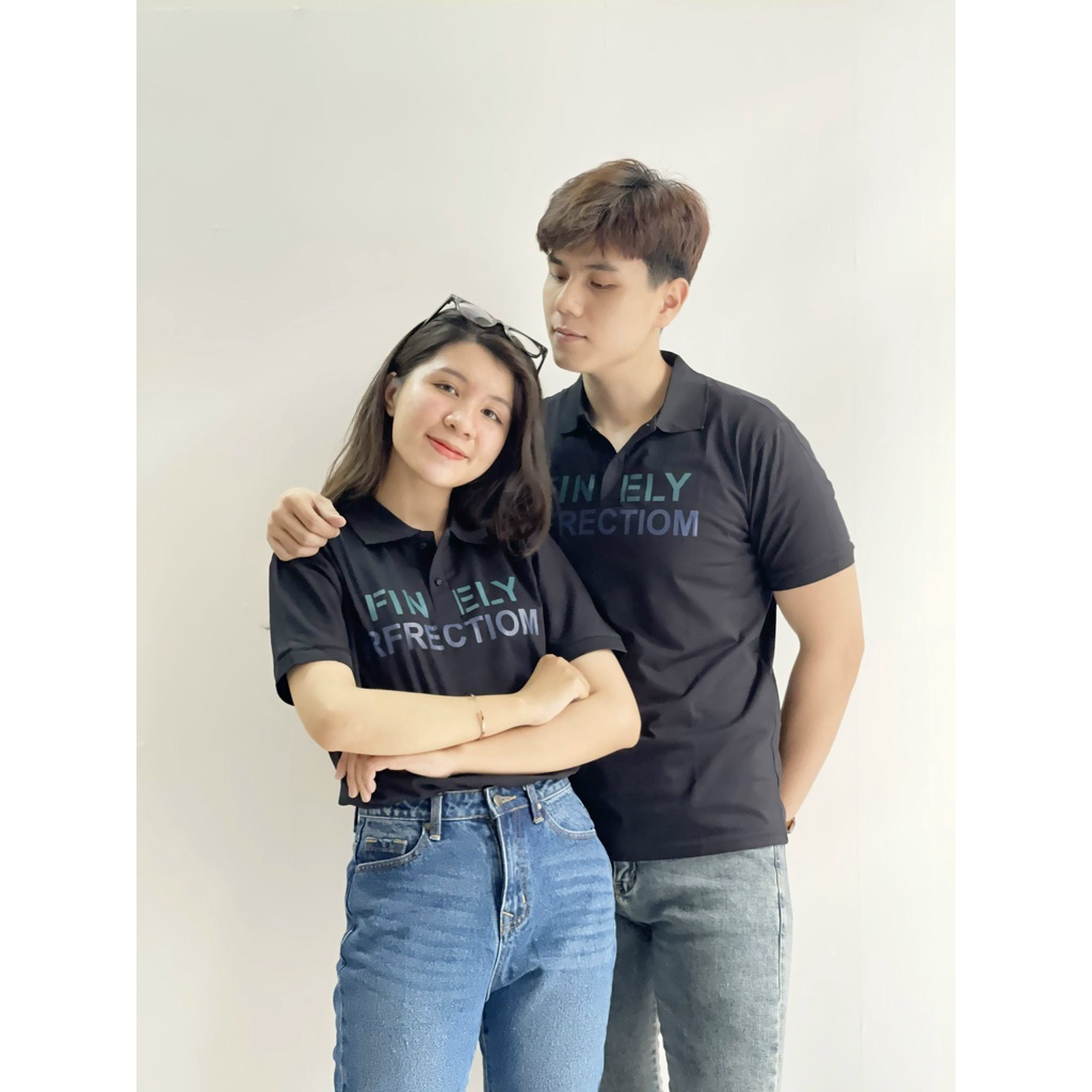 Áo Thun Nam Nữ Ngực Thêu FINELY FFRECTIOM 237 Cổ Bẻ Vải Polo Cao Cấp Siêu Thấm Hút Mồ Hôi