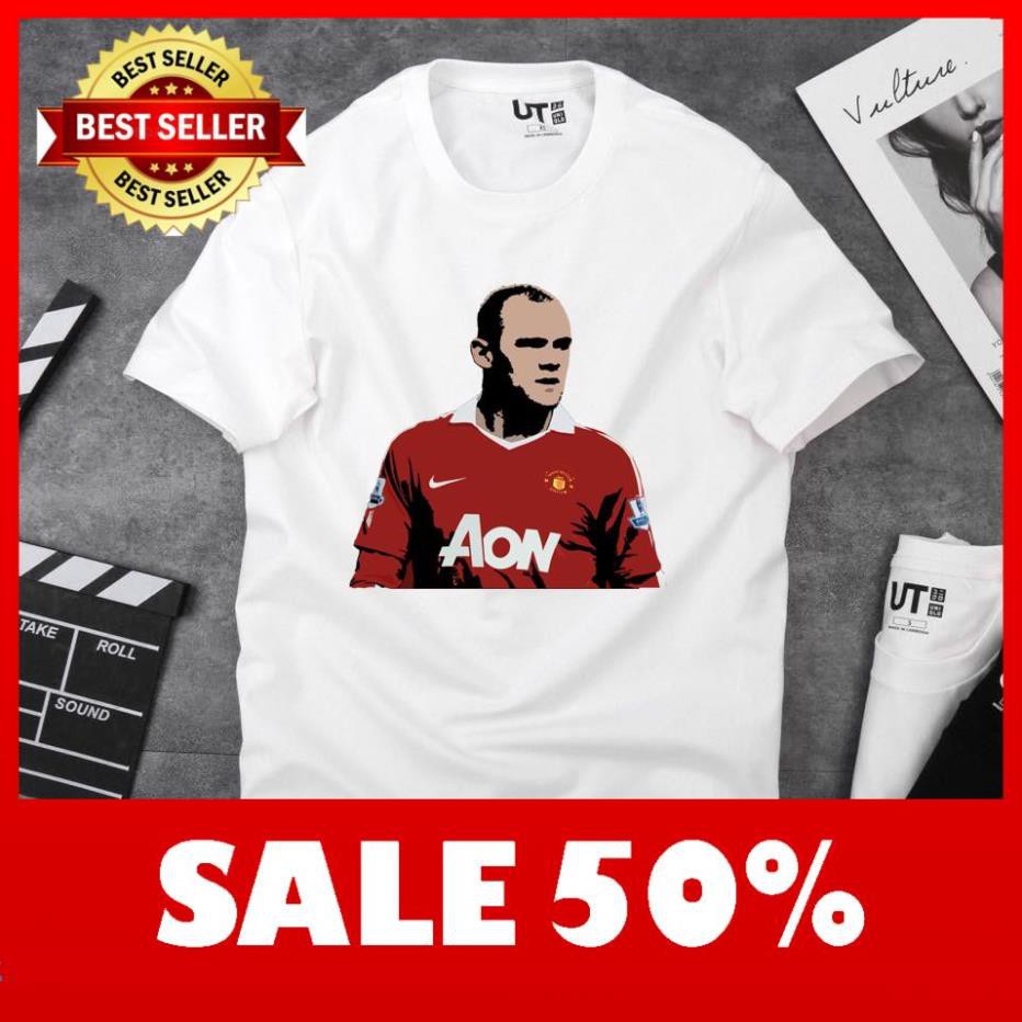 Áo Thun In Hình Wayne Rooney  Mã 02 - Áo In Hình Cầu Thủ Bóng Đá