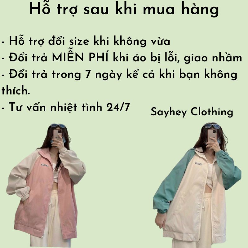 Áo khoác dù Records Nam Nữ Form Rộng Phong Cách Ulzzang - Sayhey Clothing