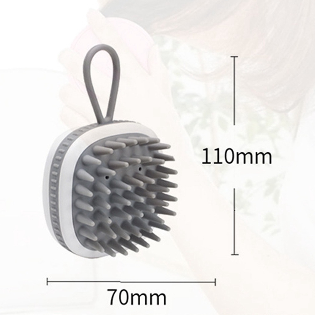 Bàn chải silicon mềm mát xa da đầu tiện lợi