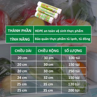 SALE Cuộn Túi Đựng Thực Phẩm An Lành Nhiều Kích Thước (Siêu HOT)