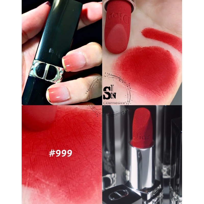 ❤️[SON THỎI DIOR CÁC LOẠI] Son DIOR ROUGE VELVET LIPSTICK màu 999 PHIÊN BẢN MỚI NHẤT 2021 SIÊU ĐẸP ❤️