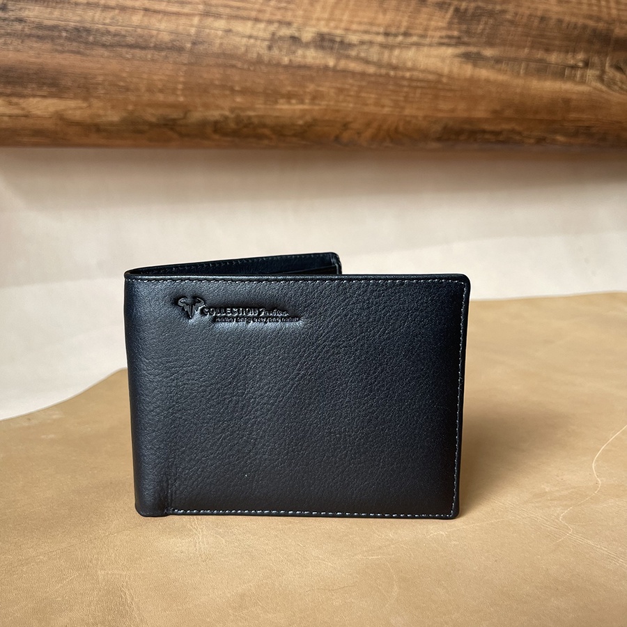 Ví Nam Da Bò Cao Cấp VB81 Dáng Ví Ngang Form Lớn Kích Thước 9.5 x 12.5cm Hai Màu Đen Nâu Bảo Hành Da 24 Tháng Full Hộp